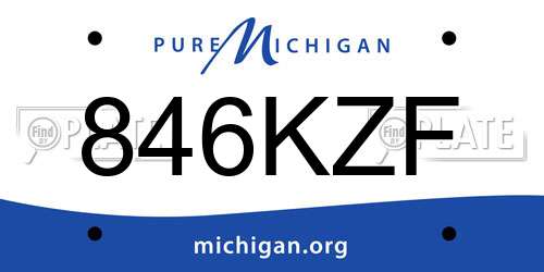 846KZF Michigan License Plate