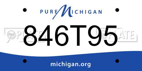 846T95 Michigan License Plate