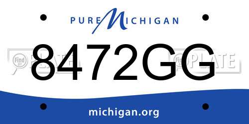 8472GG Michigan License Plate