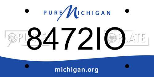 8472IO Michigan License Plate