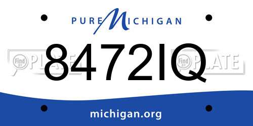 8472IQ Michigan License Plate