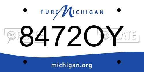 8472OY Michigan License Plate