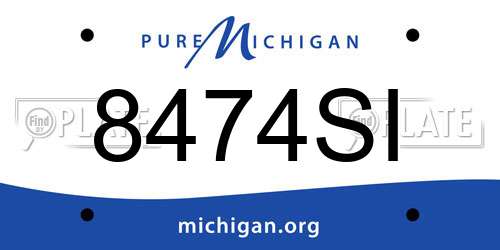 8474SI Michigan License Plate