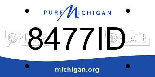 8477ID Michigan License Plate
