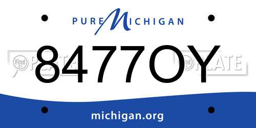 8477OY Michigan License Plate