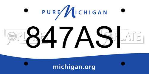 847ASI Michigan License Plate