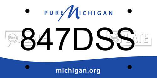847DSS Michigan License Plate