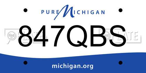 847QBS Michigan License Plate