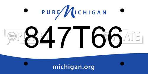 847T66 Michigan License Plate