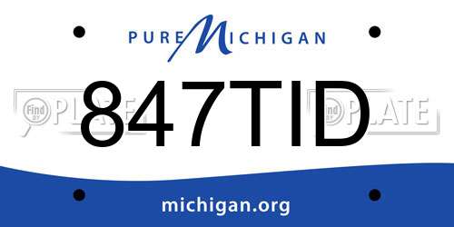 847TID Michigan License Plate