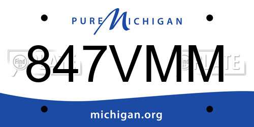 847VMM Michigan License Plate