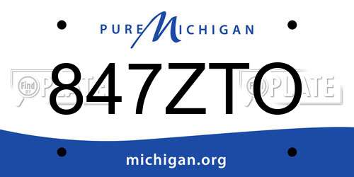 847ZTO Michigan License Plate