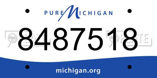 8487518 Michigan License Plate