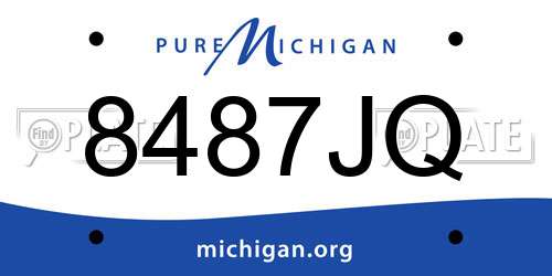 8487JQ Michigan License Plate