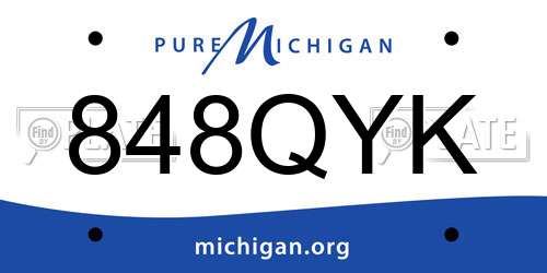 848QYK Michigan License Plate
