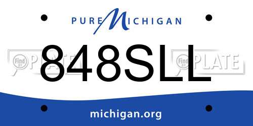 848SLL Michigan License Plate