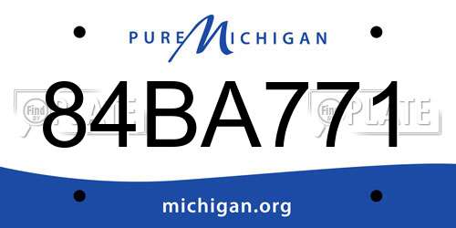 84BA771 Michigan License Plate