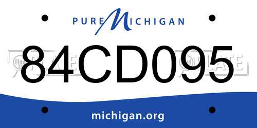 84CD095 Michigan License Plate