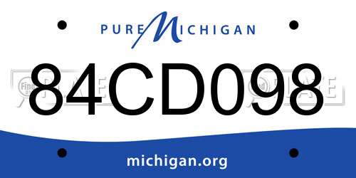 84CD098 Michigan License Plate