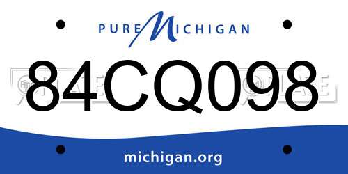 84CQ098 Michigan License Plate
