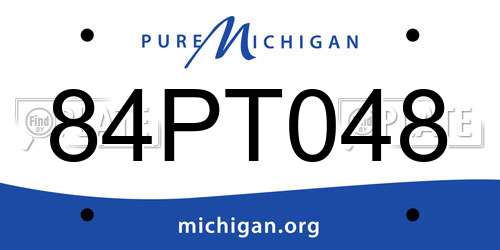 84PT048 Michigan License Plate