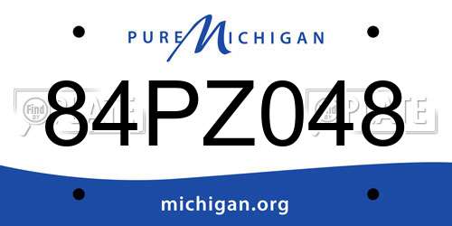 84PZ048 Michigan License Plate