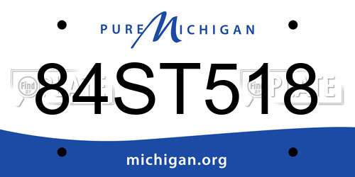 84ST518 Michigan License Plate