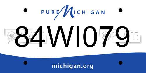 84WI079 Michigan License Plate