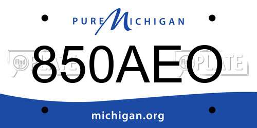 850AEO Michigan License Plate
