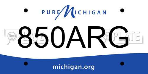 850ARG Michigan License Plate