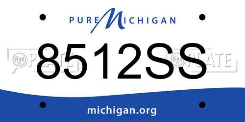 8512SS Michigan License Plate