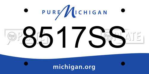 8517SS Michigan License Plate