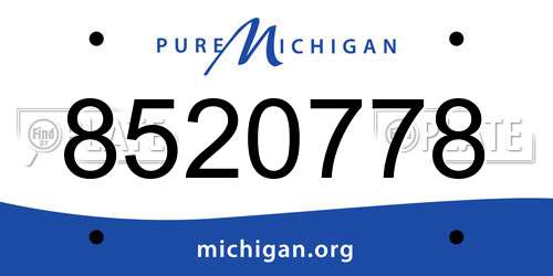 8520778 Michigan License Plate