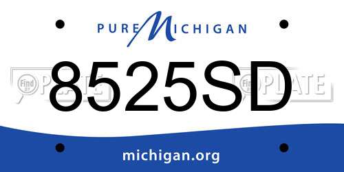 8525SD Michigan License Plate