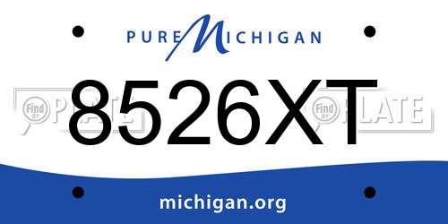 8526XT Michigan License Plate