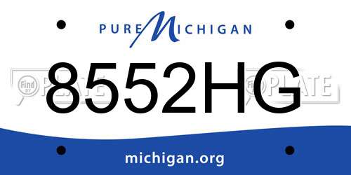 8552HG Michigan License Plate