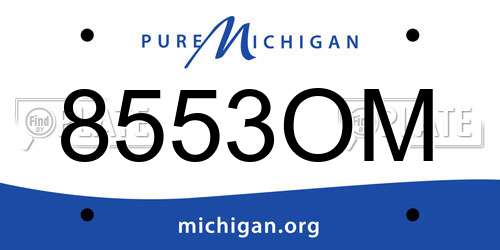 8553OM Michigan License Plate