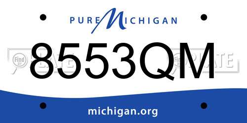 8553QM Michigan License Plate