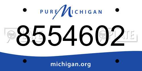 8554602 Michigan License Plate