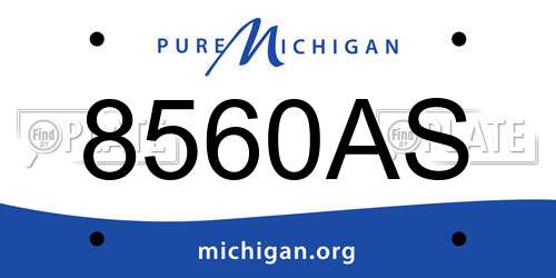 8560AS Michigan License Plate