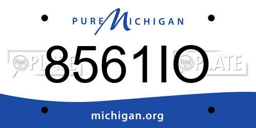 8561IO Michigan License Plate