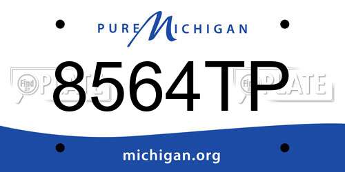 8564TP Michigan License Plate