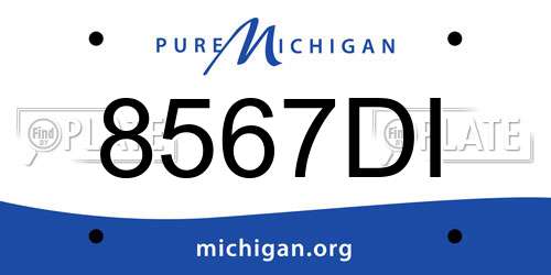 8567DI Michigan License Plate