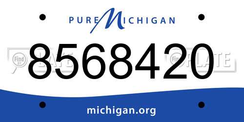 8568420 Michigan License Plate