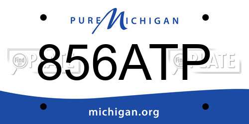 856ATP Michigan License Plate
