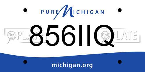856IIQ Michigan License Plate