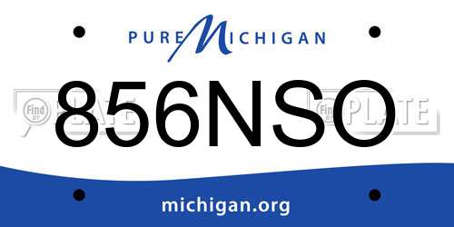 856NSO Michigan License Plate