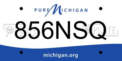 856NSQ Michigan License Plate