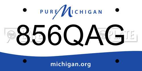 856QAG Michigan License Plate