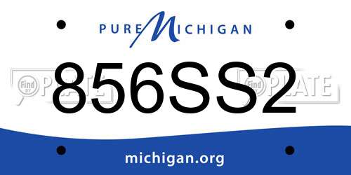 856SS2 Michigan License Plate